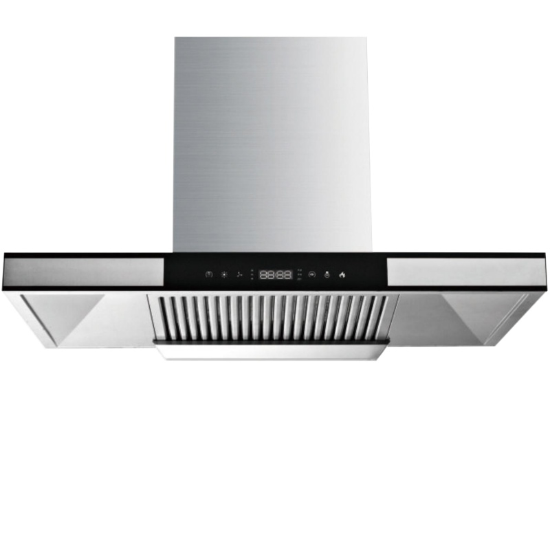 Home Appliance Kitchen Use T-Shape Range Hood with Tempered Glass Smoke Extractor