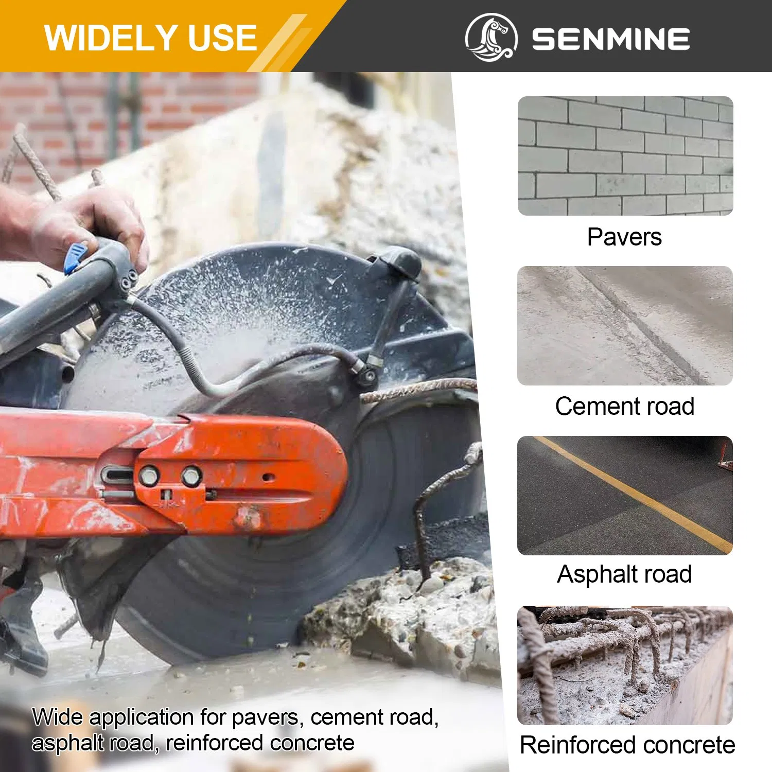 Cuts Through Reinforced Concrete with Minimal Wear and Tear Kept Concrete Saw Blade