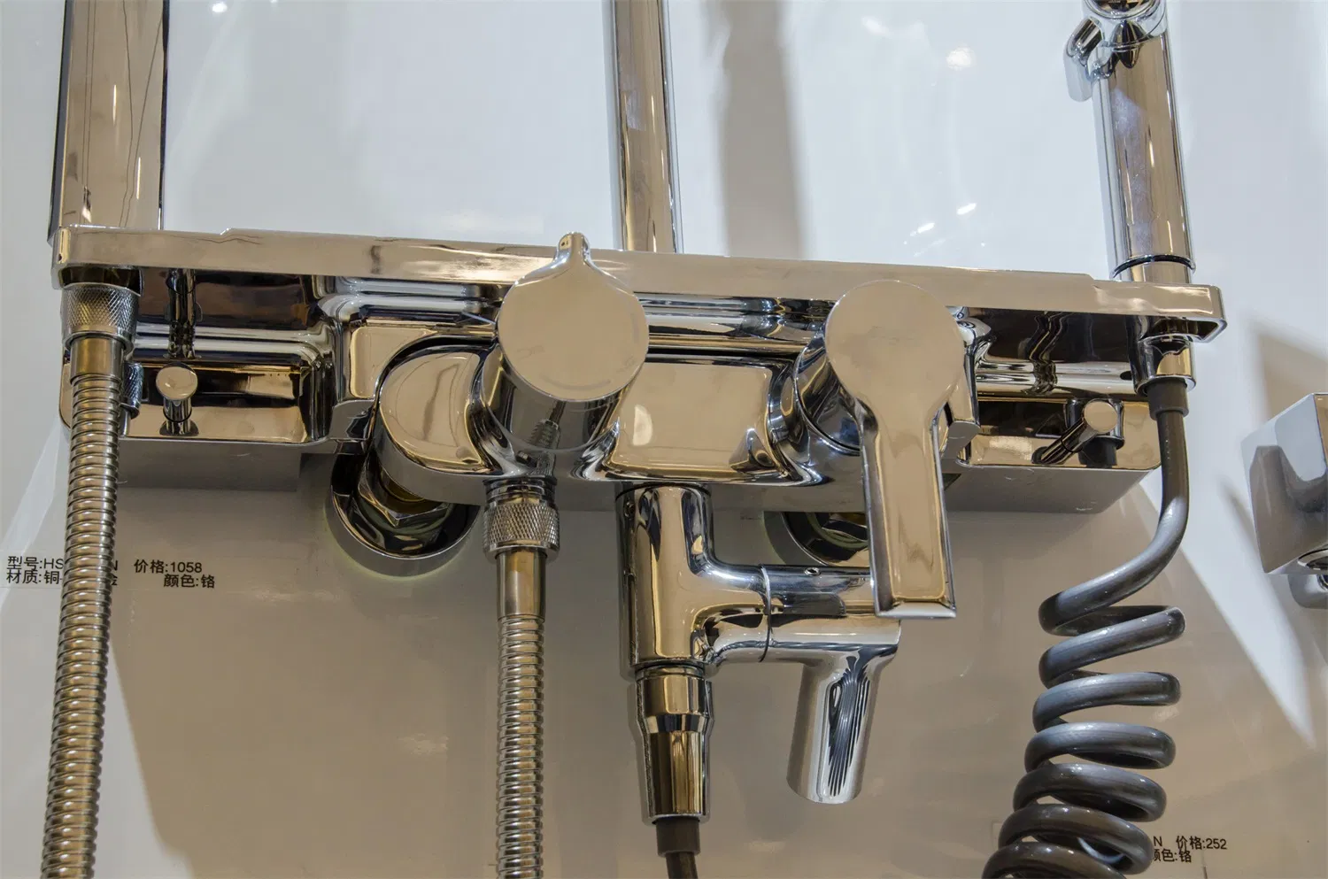 Chrome Color Bath Set Unit Thermostatic Faucet Bathroom Shower