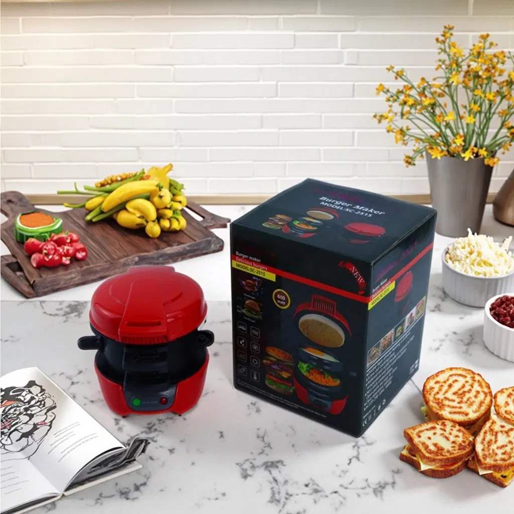 Portable 600W Breakfast Sandwich Maker Egg Cooker Ring Easy Clean Non-Stick Hamburger Sandwich Omelette Toaster Home