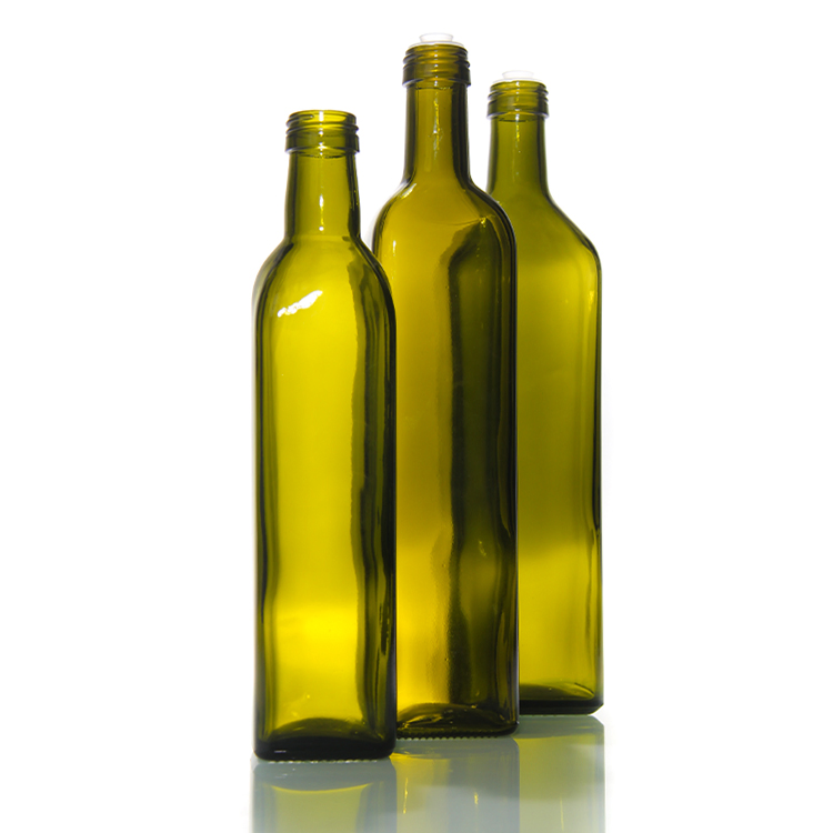 Elegant 500ml Dark Green Marasca Glass Olive Oil Dispenser