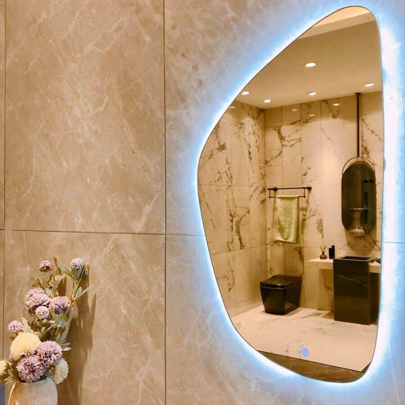 Intelligent LED Frameless Irregular Shaped Light Mirror