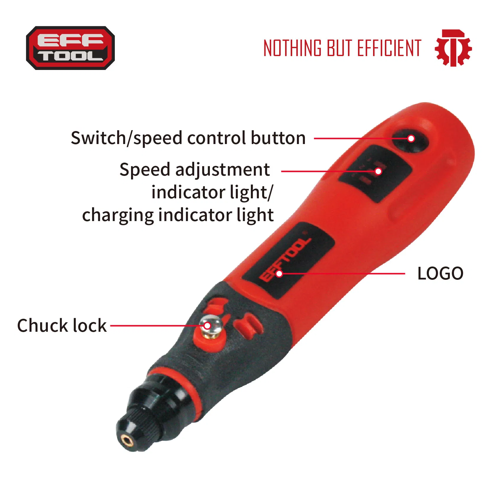 Efftool Hot Sale High Quality Mini Cordless Die Grinder Kit