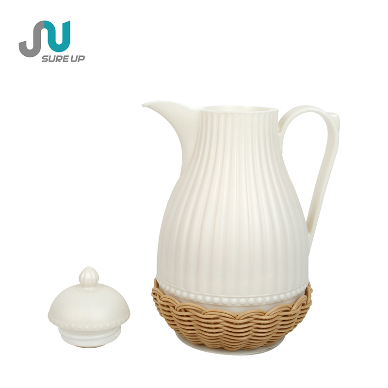 Кувшин с ручкой, стеклянный, 1 л, розовый