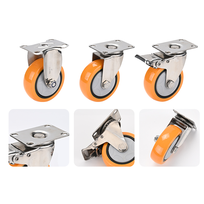 Customized Universal Flat Trolley Swivel Wheels Castor Industrial Stainless Steel Caster Wheel