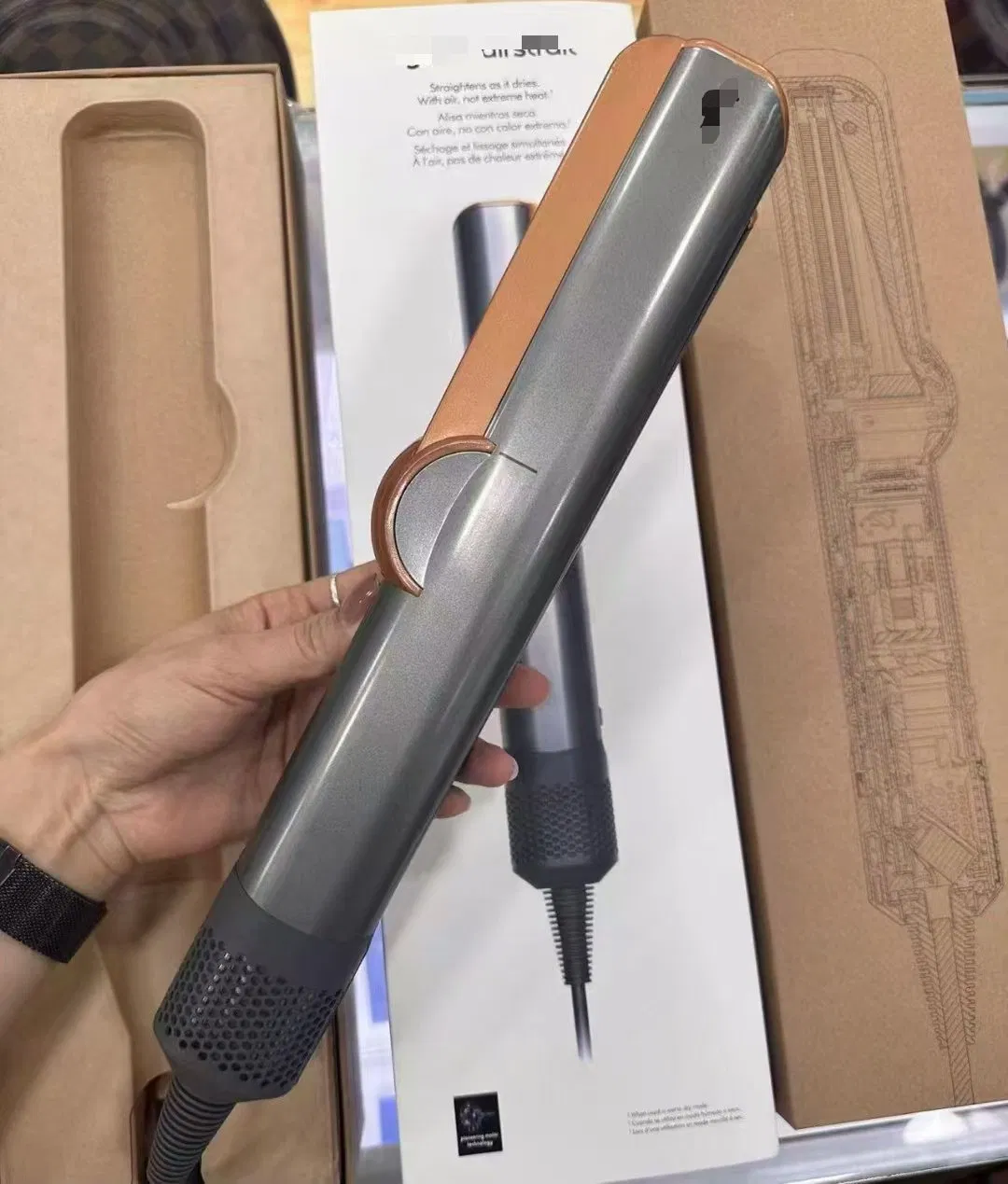 Ht01 Hair Dryer Straightener Intelligent Temperature Control LCD Display