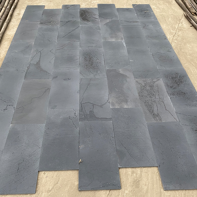 Hainan Honed Dark Black Lava Blue Stone Ant Marching Tile Basalt for Paving/Coping/Kerbstone/Wall/Swimming Pool/Flooring/Covering/Paver/Cobbles Price