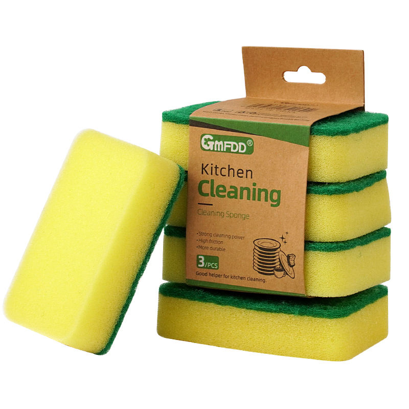 Dishes Pans Scrubbing Sponges Kitchen Cleaning Sponge Scrubber Polyurethane Foam Scrub Abrasive Scouring Pad