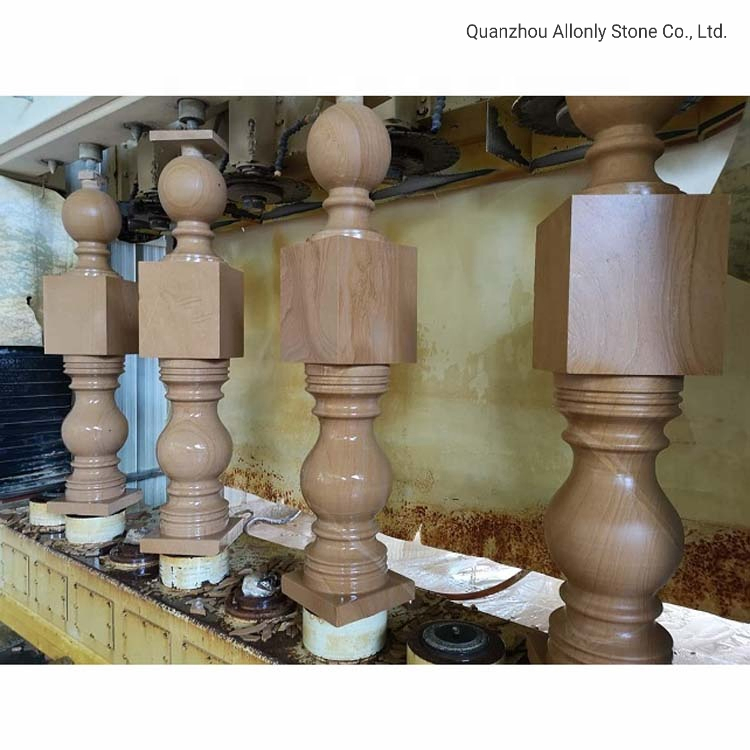 Customized Outdoor Decoration Polished Villa Exterior Sandstone Baluster