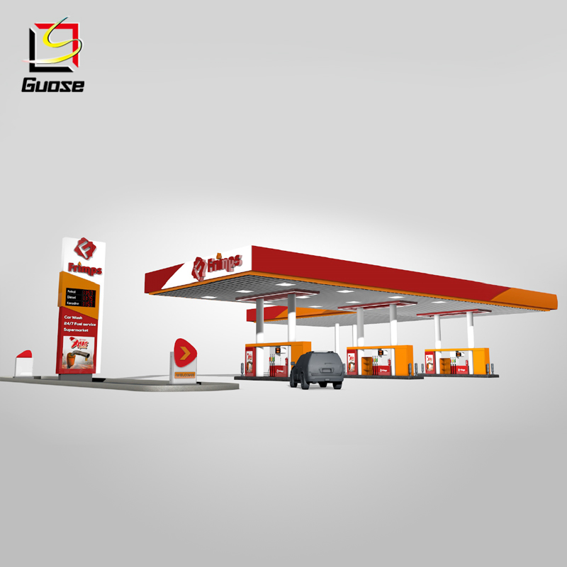 Petrol Station Advertising Display Cost of Gas Station Canopy
