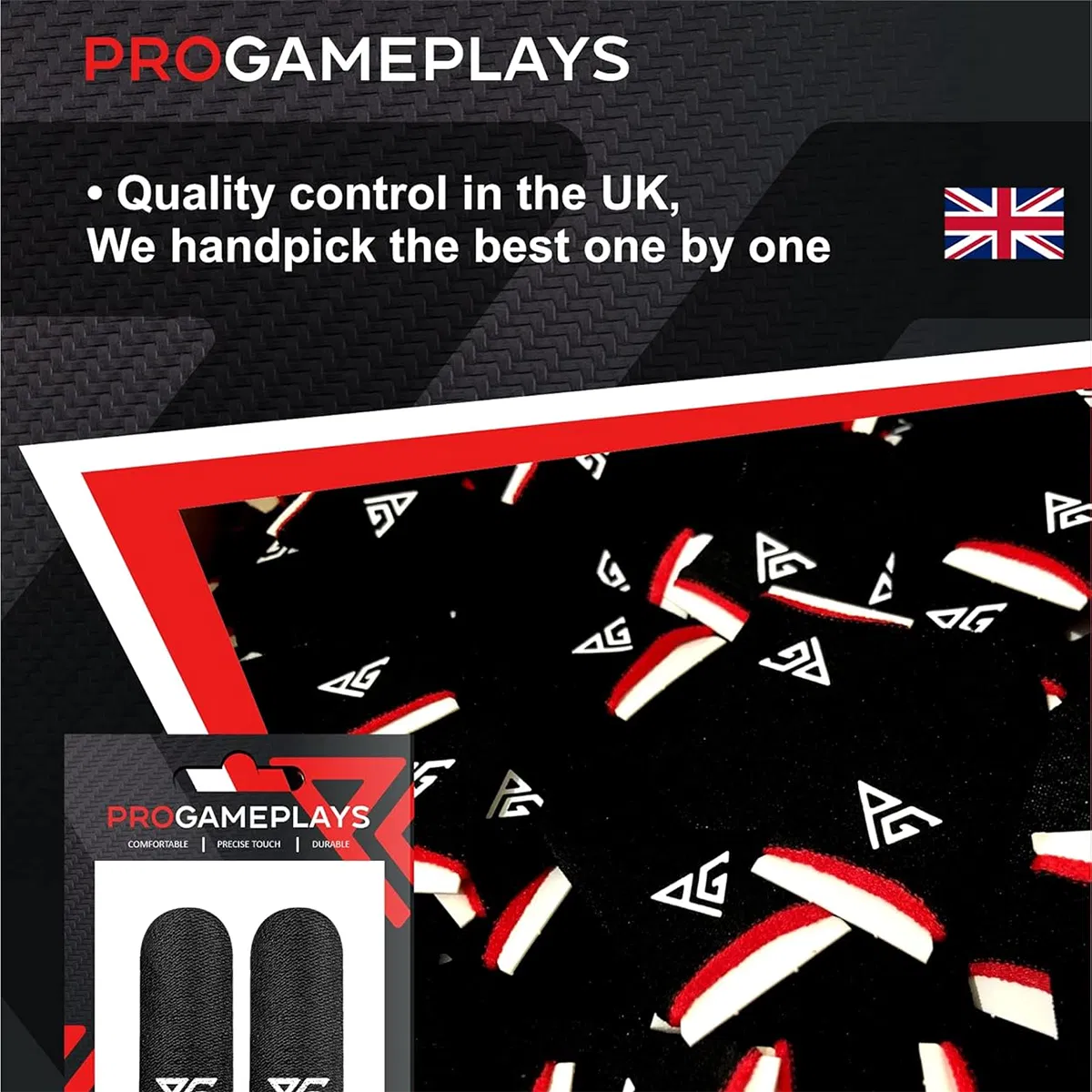 Progameplays Finger Sleeves for Gaming, Pubg Cod Mobile Phone, Breathable, Anti Sweat Gaming Phone Compatible, Ultra Sensitive