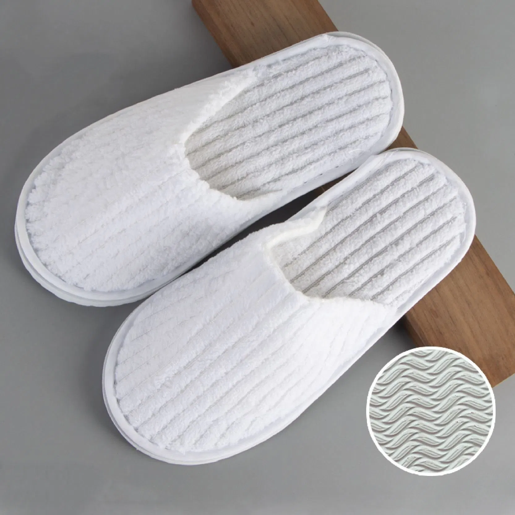 Wholesale Hotel SPA Slippers White Coral Fleece Children Kids Hotel Slippers