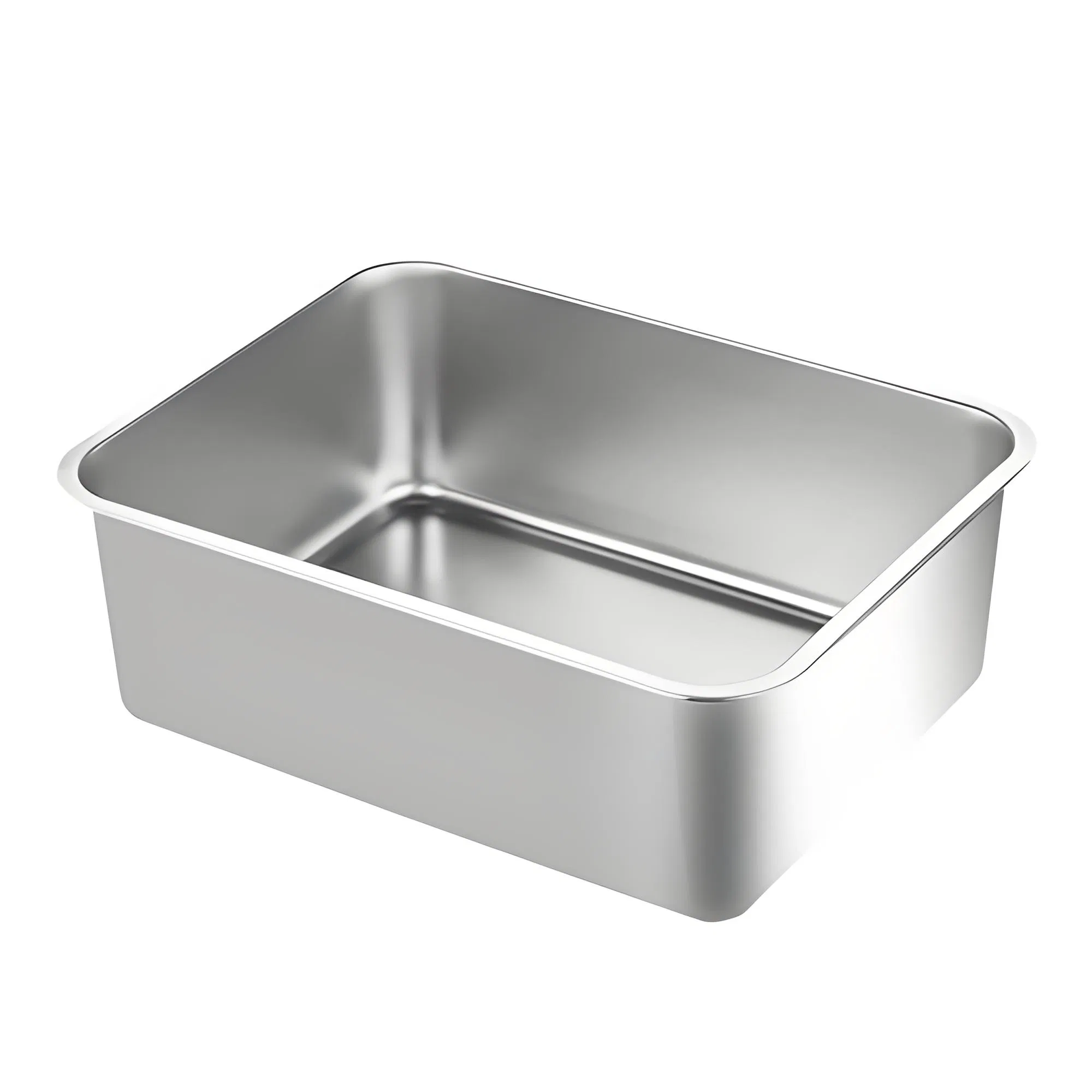 Anti-Corrosive Family-Friendly Cat Litter Box in Stainless Steel