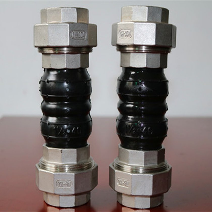 Double Ball Stainless Steel Carbon Steel Thread End Rubber Joint