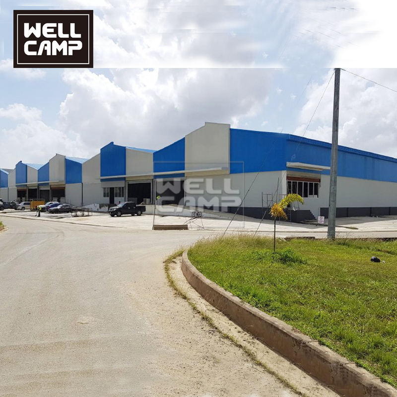 China Peb Camp Site Prefabricated Warehouse Workshop Storage Building Supplier Portal Frame Steel Structure Factory Price Steel Sheet Warehouse