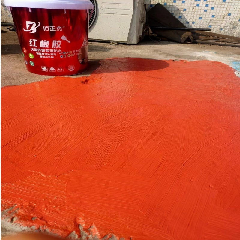 Strong Bonding Good Water Resistant Red Rubber Waterproof Coating