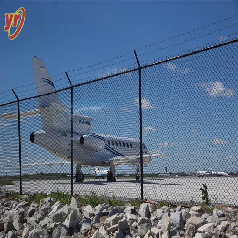 Chain Link Airport Fence Max 3m Tall with Razor or Barb Wire