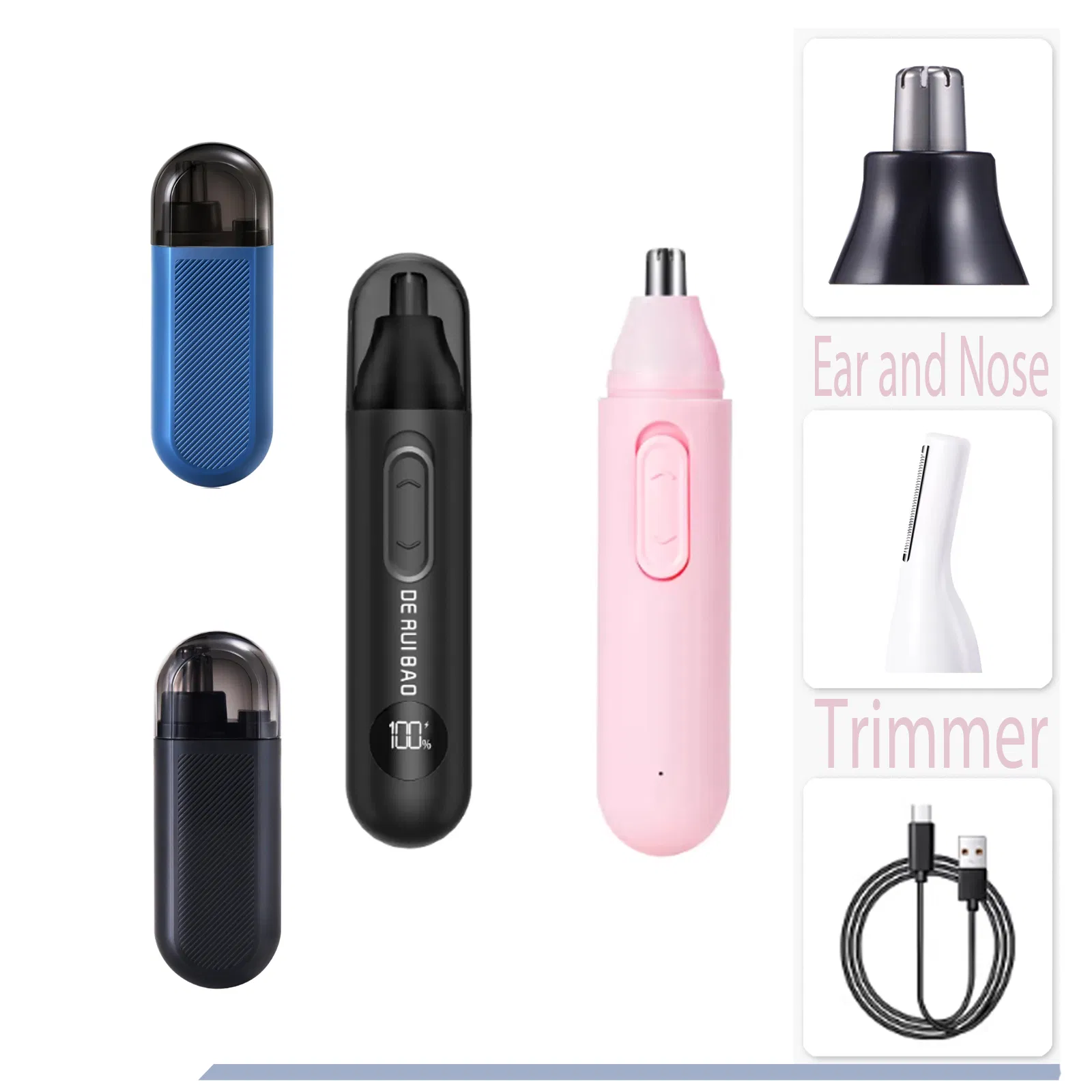 Electronic Real-Time Power Monitor Nose Hair Trimmer