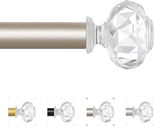 Rustic Curtain Rod, Dual Curtain Rod with Easy Installation