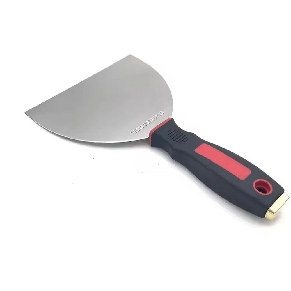 Hautine Good Putty Knife with Double Color Rubber-Plastic Handle, Ss