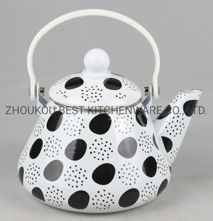 Decorated High Quality Enamel Kettle, Enamel Tea Pot