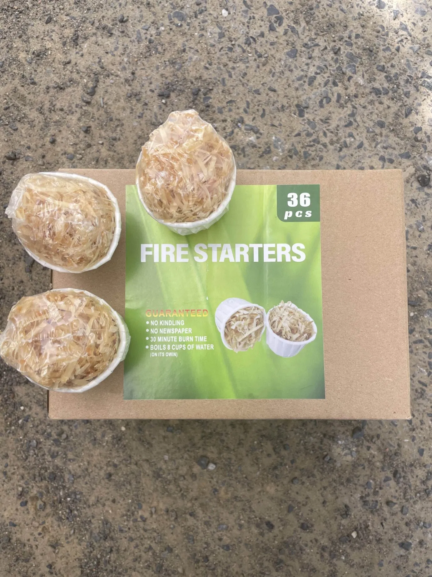 Natural Wood and Wax Fire Starters for Outdoor Cooking