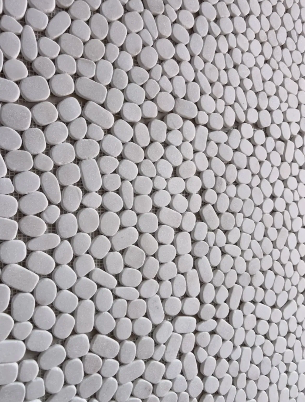 Natural stone honed white pebble mosaic tile for Indoor/Interior kitchen/bathroom Floor/wall/backsplash/Ceiling decoration