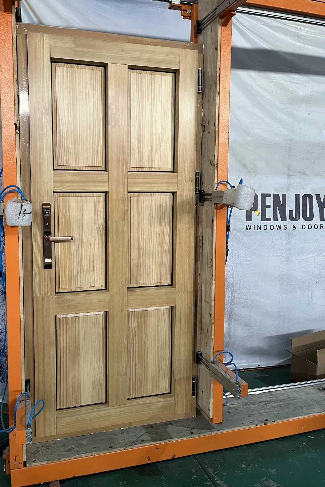 Penjoy Factory Customize High Quality Aluminum Clad Wood Door House Exterior Door