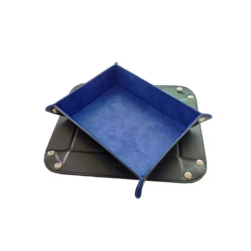 Factory Magnet Custom Logo Eyelash Extensions Leather Serving Velvet Dice Storage Tray
