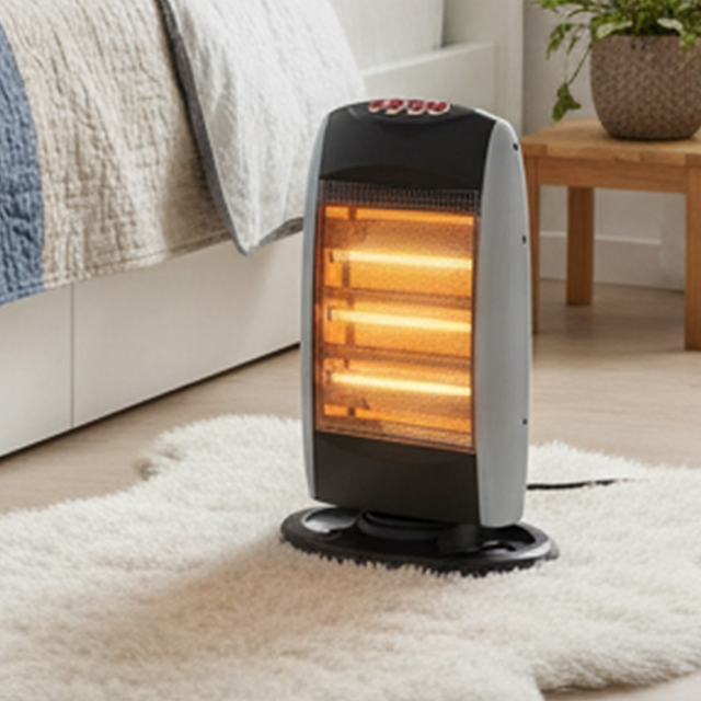 Quiet Slim Halogen Panel Electric Heater