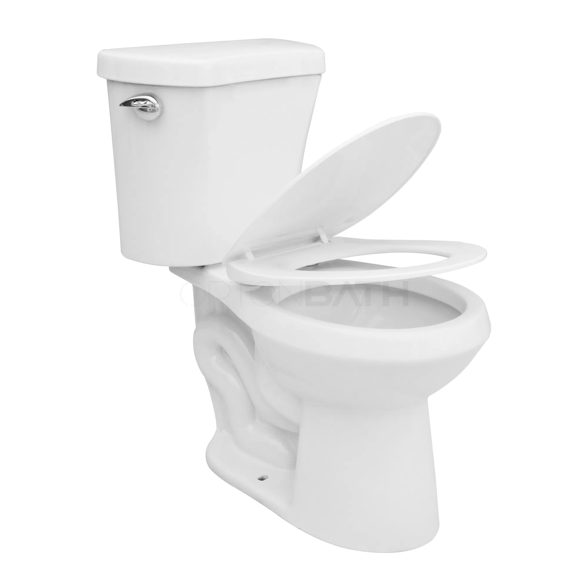 Ortonbath Cupc Ada Siphonic 2 Piece Toilet for Bathrooms Comfort Height Power Flush Sanitary Ware White Two Piece Toilet with Elongated Bowl Water Closet