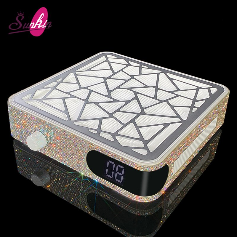 Diamond Nail Dust Collector Brushless Motor Rechargeable Nail Vacuum Cleaner