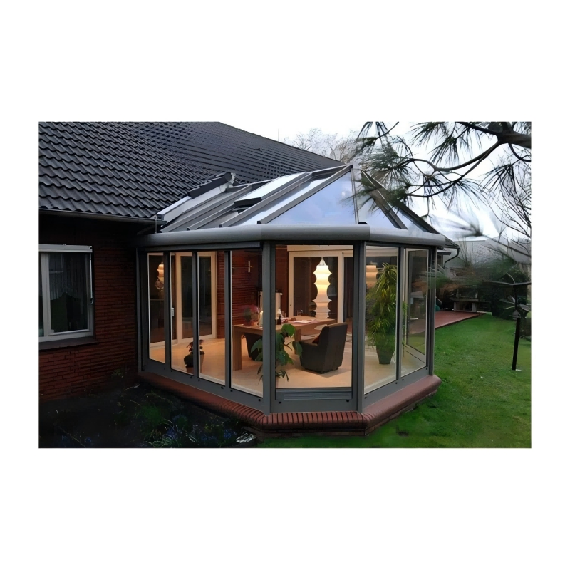 Customized Low-E Glass House 4 Season Solarium Veranda Aluminum Sunroom