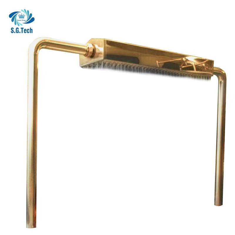 Water Crown Stainless Steel Commercial Vichy Shower for Poolside