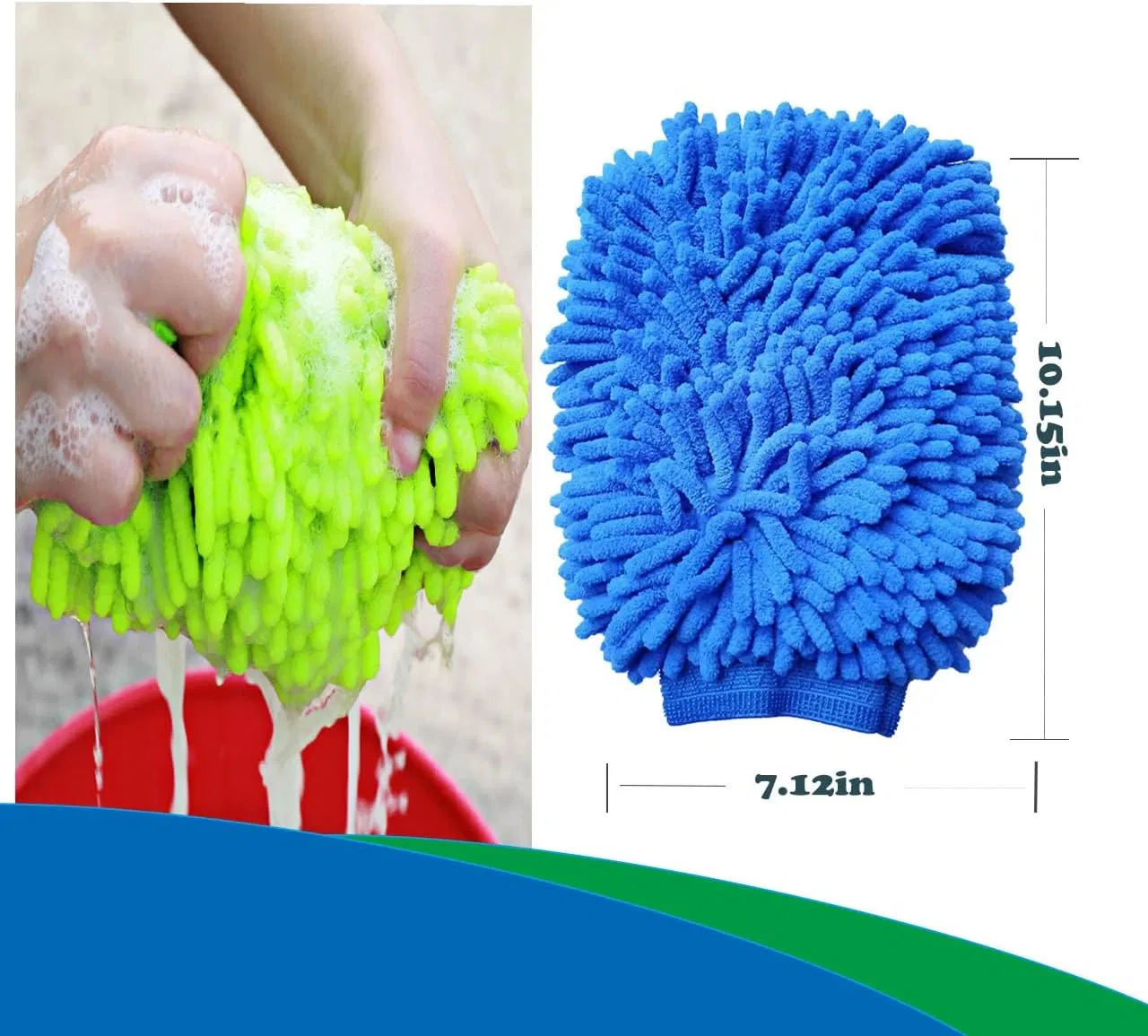 Microfiber Chenille Car Wash Mitt Scratch Free for Cars Cleaning