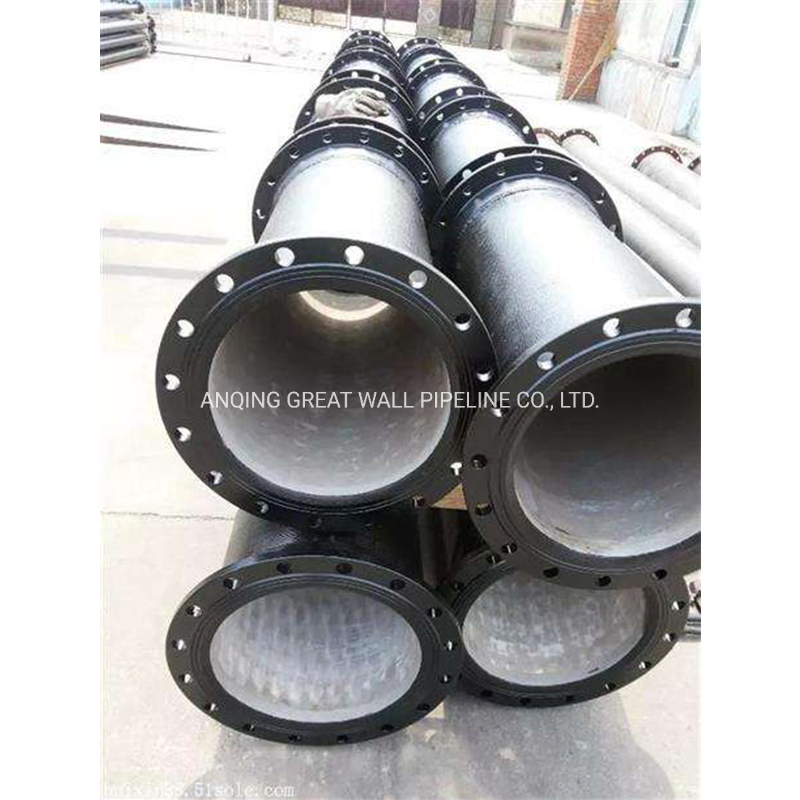 ISO2531 En545 Double Flange Pn10 Pn16 Ductile Iron Pipe with Bitumen Coating