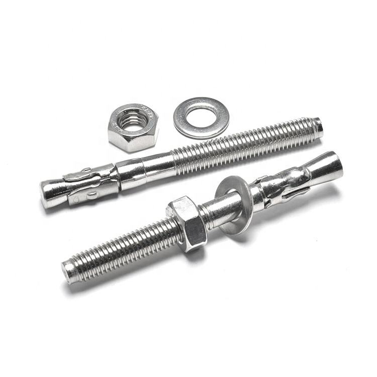 Stainless Steel 304 316 M6 M8 M10 Expansion Hex Washer Nut Bolt Anchor Stainless Steel Wedge Anchor Concrete