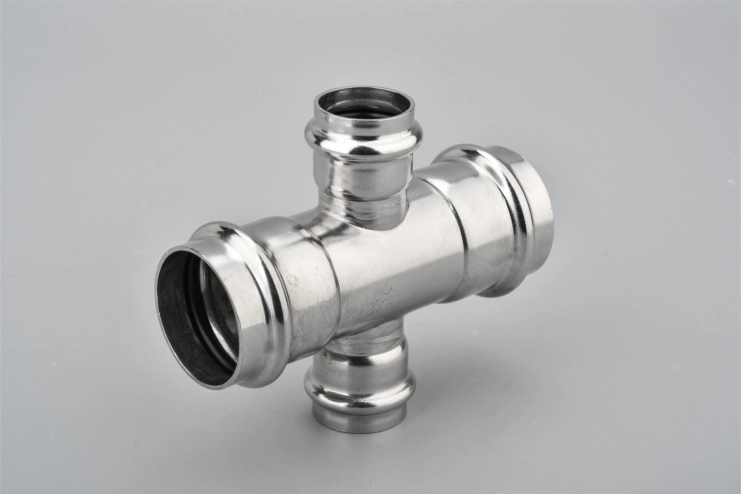 F304/316 Stainless Steel Press Fittings Reducing Cross