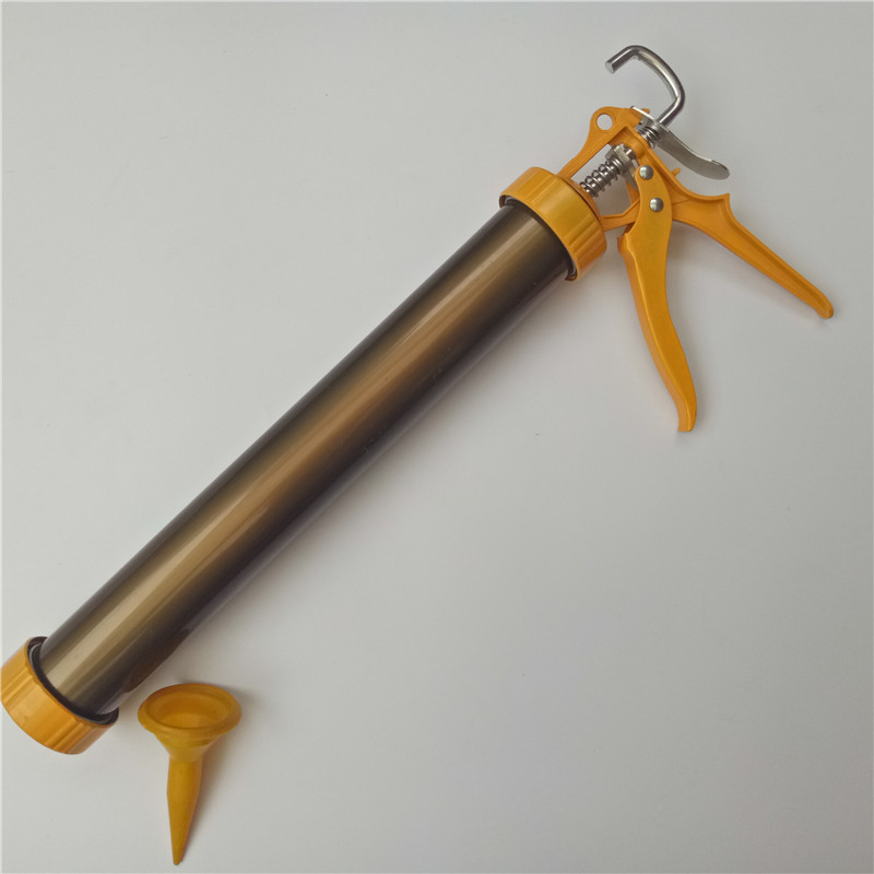 Aluminum Alloy Manual Sausage Caulking Gun 600ml Glass Silicone Gun Hand Tool