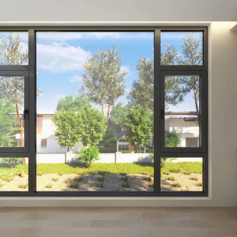 Panoramic View Hurricane Impact Soundproof High Quality Aluminium Casement Window for Villa