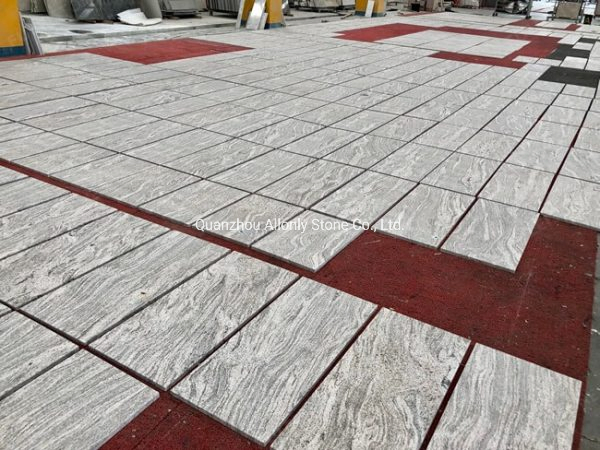 Flamed Wave White Juparana Gold Colombo Granite for Outdoor Floor Tile