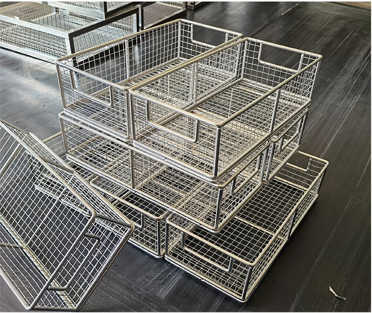 Customized Stainless Steel 304 Wire Basket Storage Wholesale Metal Mesh Basket