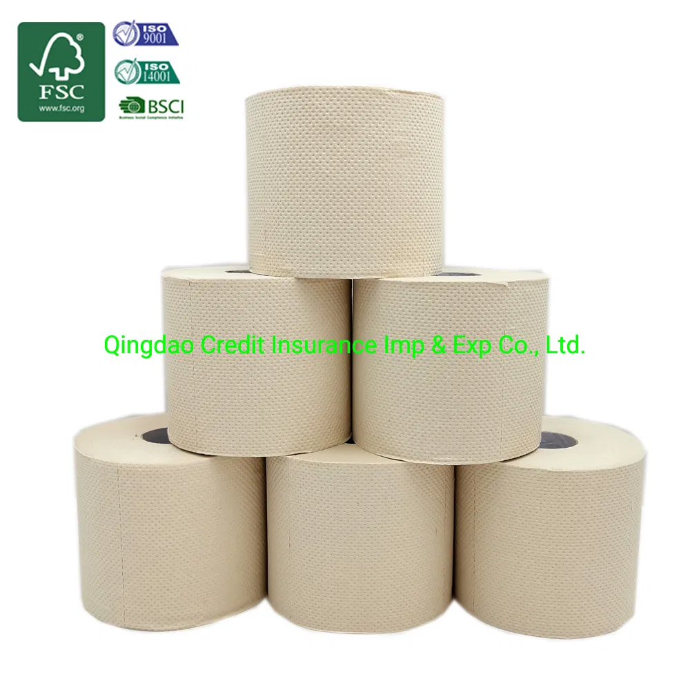 High Quality Bamboo Pulp Bleached White/Unbleached Natural Toilet Tissue Paper