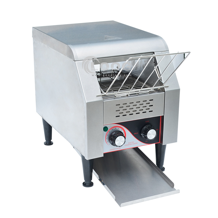 High Efficiency Restaurant Kitchen Equipment Stainless Steel Bread Hamburger Heater Conveyor Toaster Commercial Toaster Oven for Toast Bun, Bagel, Bread