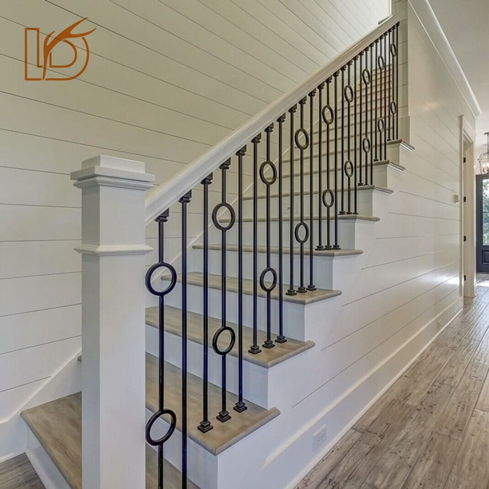 Best Price Circle Shape Squarewrought Iron Stair Railing for Indoor