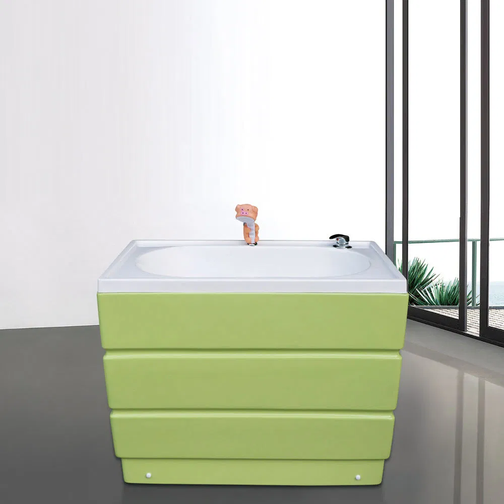 Детская ванна с массажем и пузырьками, зеленая