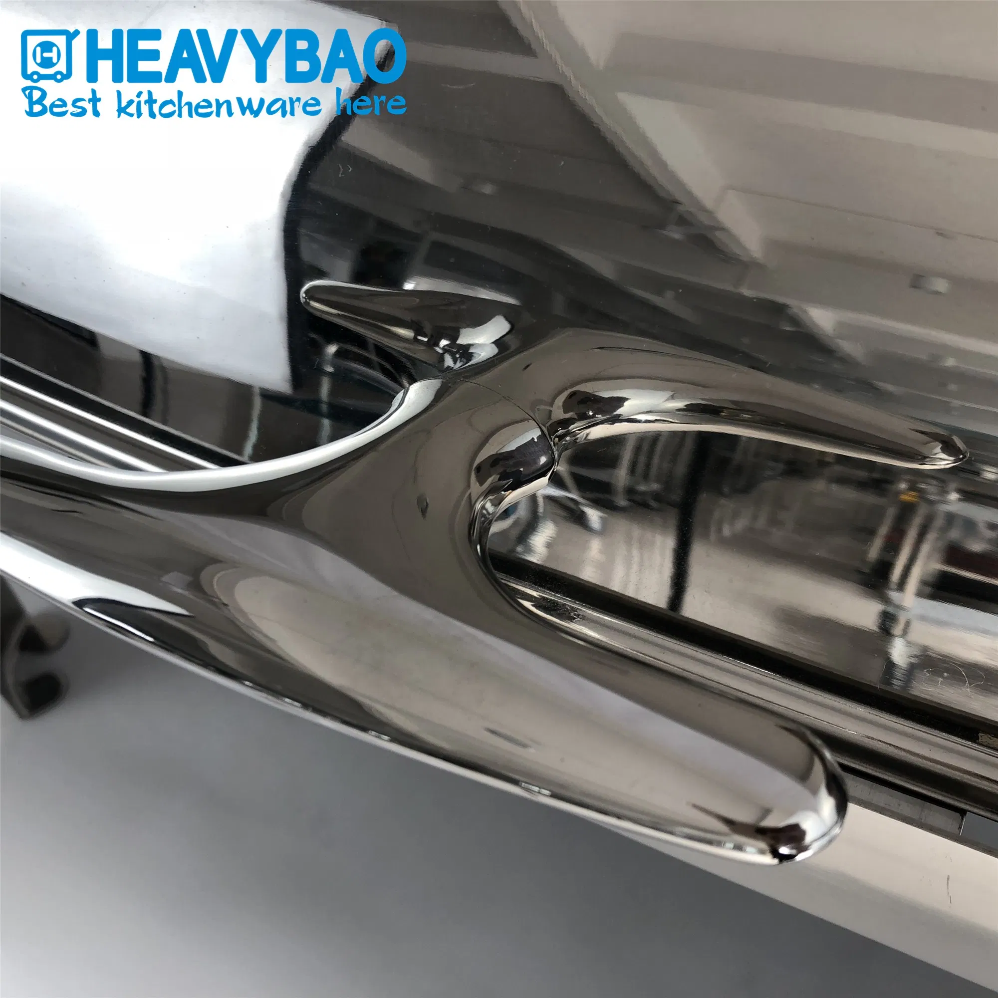 Heavybao Stainless Steel Hotel Food Warmer Set Oblong Round Roll Top Chafer with Show Window