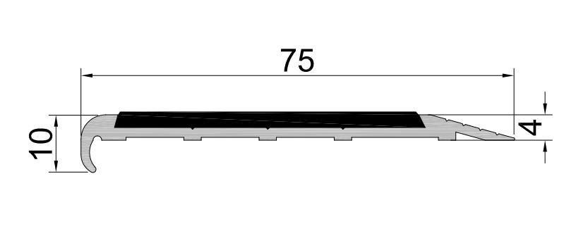 Anti-Slip Aluminium Stair Nosing Strip for Stair Edge Protection