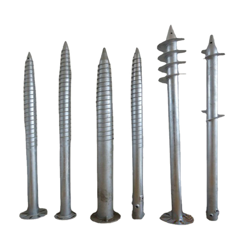 Heavy-Duty Galvanized Ground Screw Piles for Solar Installations
