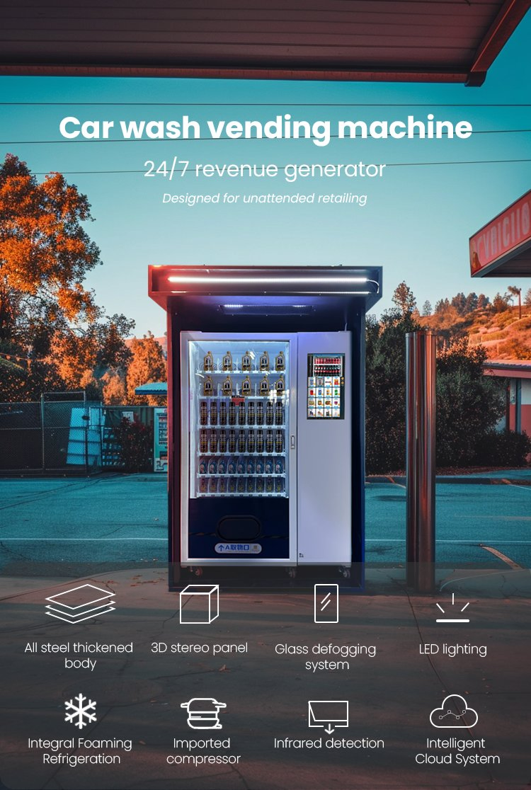 High Security Outdoor Snack Beverage Vending Machine with Shelter for School Park Gym